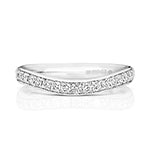 18ct White Gold Diamond Band Ring 0.34 CT