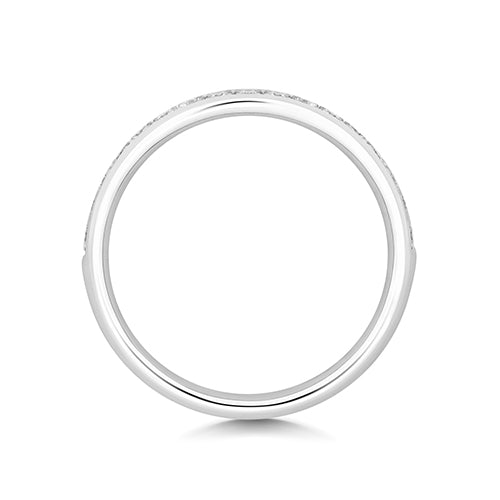 18ct White Gold Diamond Band Ring 0.34 CT