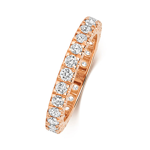 18ct Rose Gold Diamond Eternity Ring WQ260R