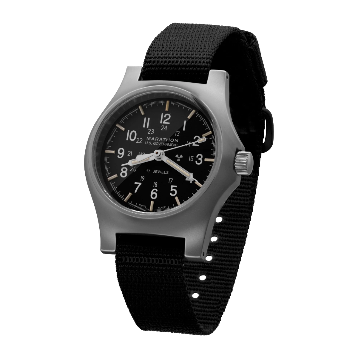 Marathon (GPM) Mens Automatic Watch with Black Nylon Strap WW194003SS-0001