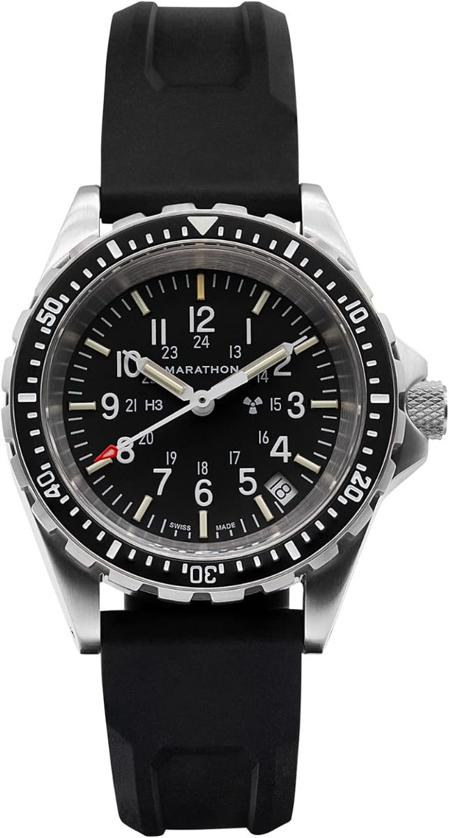 Marathon Medium Divers Mens Watch MSAR-Q with Black Silicone Strap WW194027SS-0130