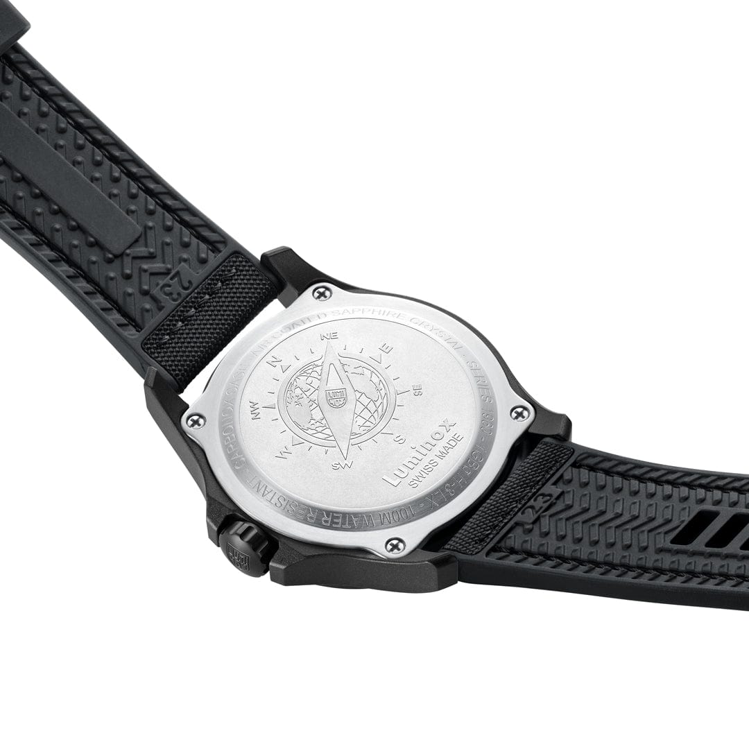 Gwylio Dynion Maes Atacama Luminox gydag Wyneb Du a Strapiau Cyfnewidiadwy XL.1970.SET