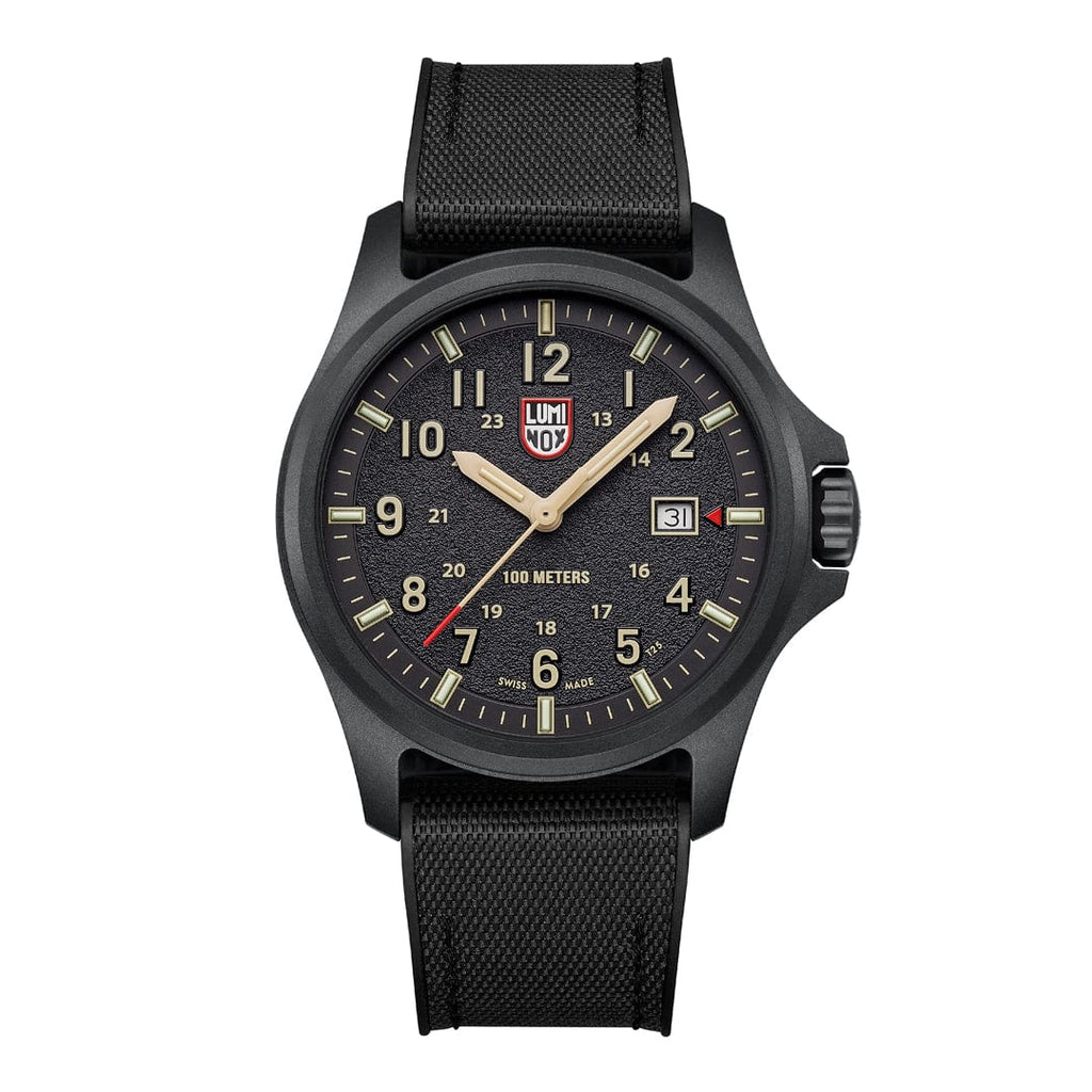 Gwylio Dynion Maes Atacama Luminox gydag Wyneb Du a Strapiau Cyfnewidiadwy XL.1970.SET