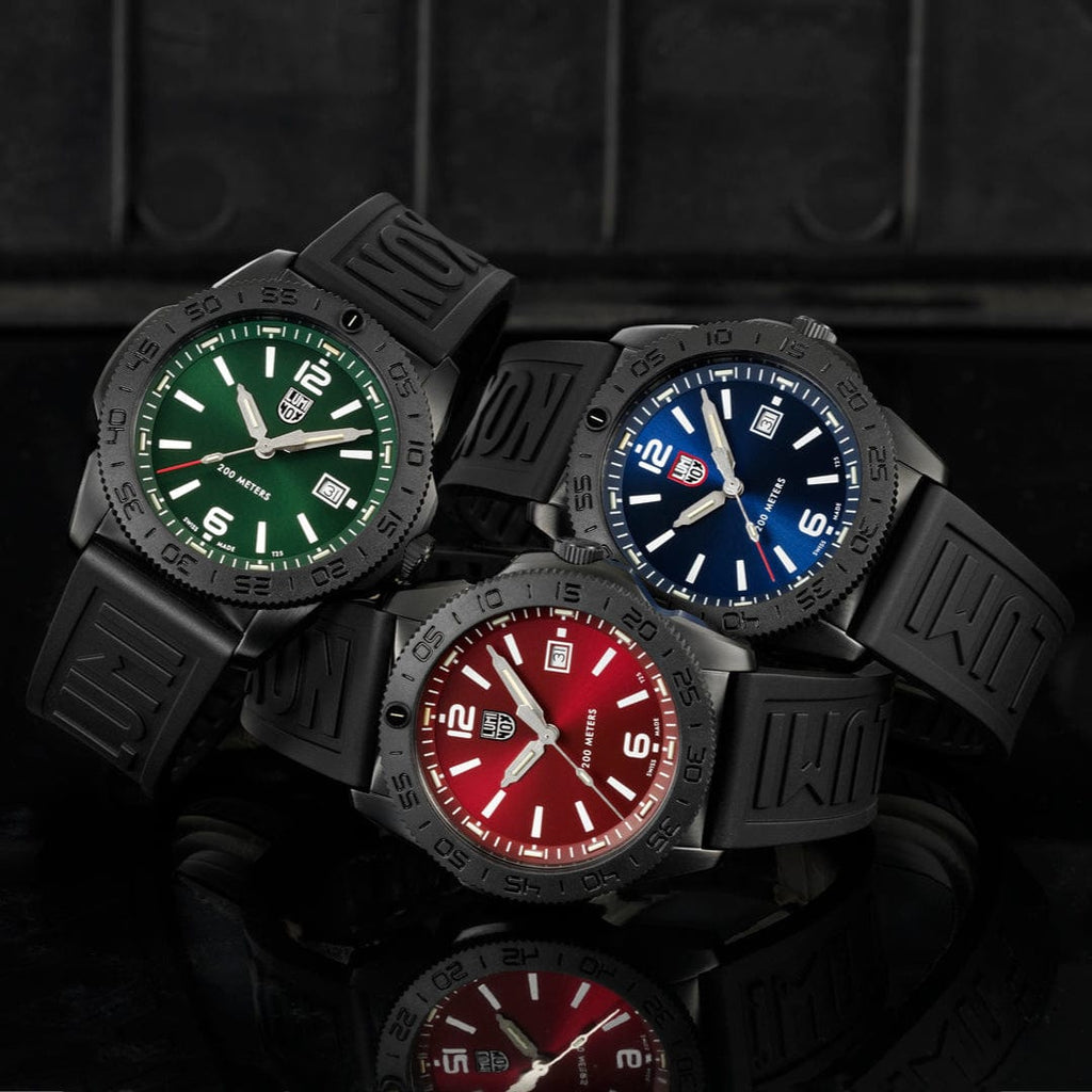 Luminox Pacific Diver Mens Watch with Green Dial and Black Strap XS.3137.B