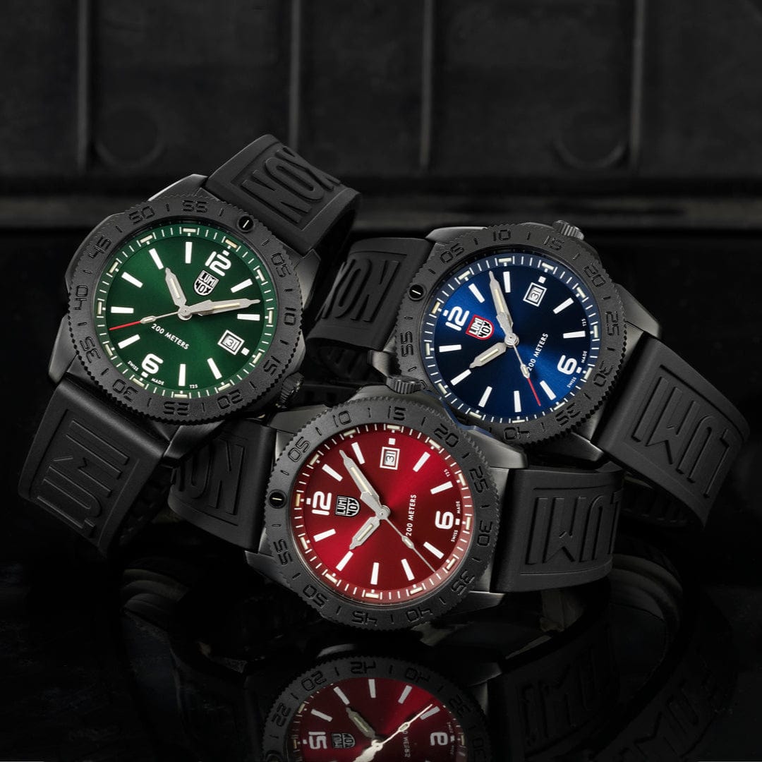 Luminox Pacific Diver Mens Watch with Green Dial and Black Strap XS.3137.B