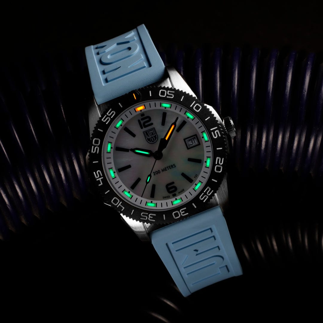 Luminox Pacific Diver Mens Watch with Mother of Pearl Dial and Blue Strap XS.3124M