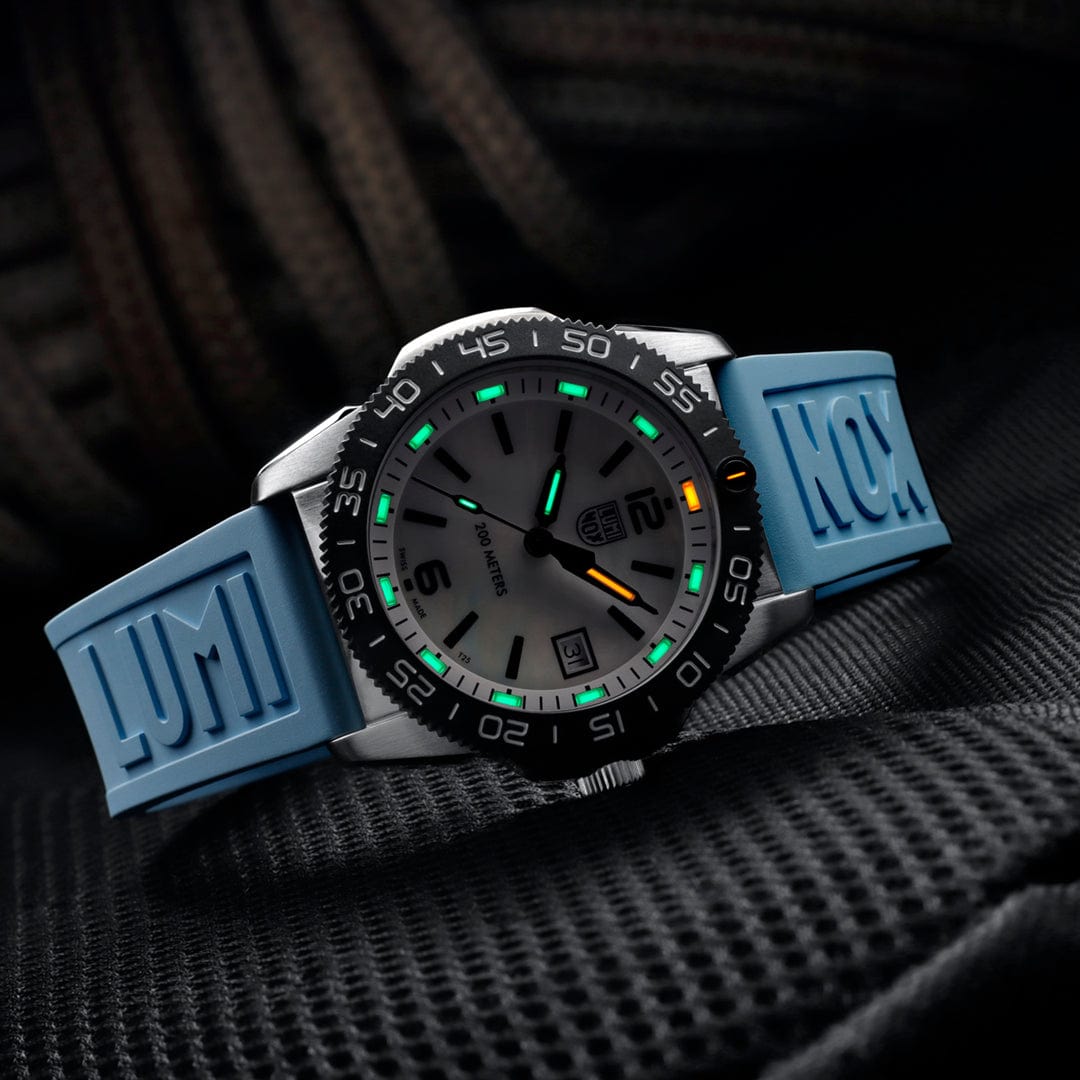 Luminox Pacific Diver Mens Watch with Mother of Pearl Dial and Blue Strap XS.3124M