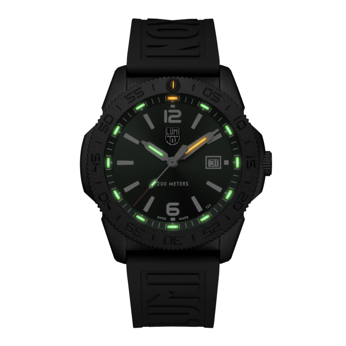 Luminox Pacific Diver Mens Watch with Green Dial and Black Strap XS.3137.B