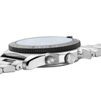 Oriawr Chronograff Dynion Luminox Pacific Diver gyda Deial Du a Strap Arian XS.3142