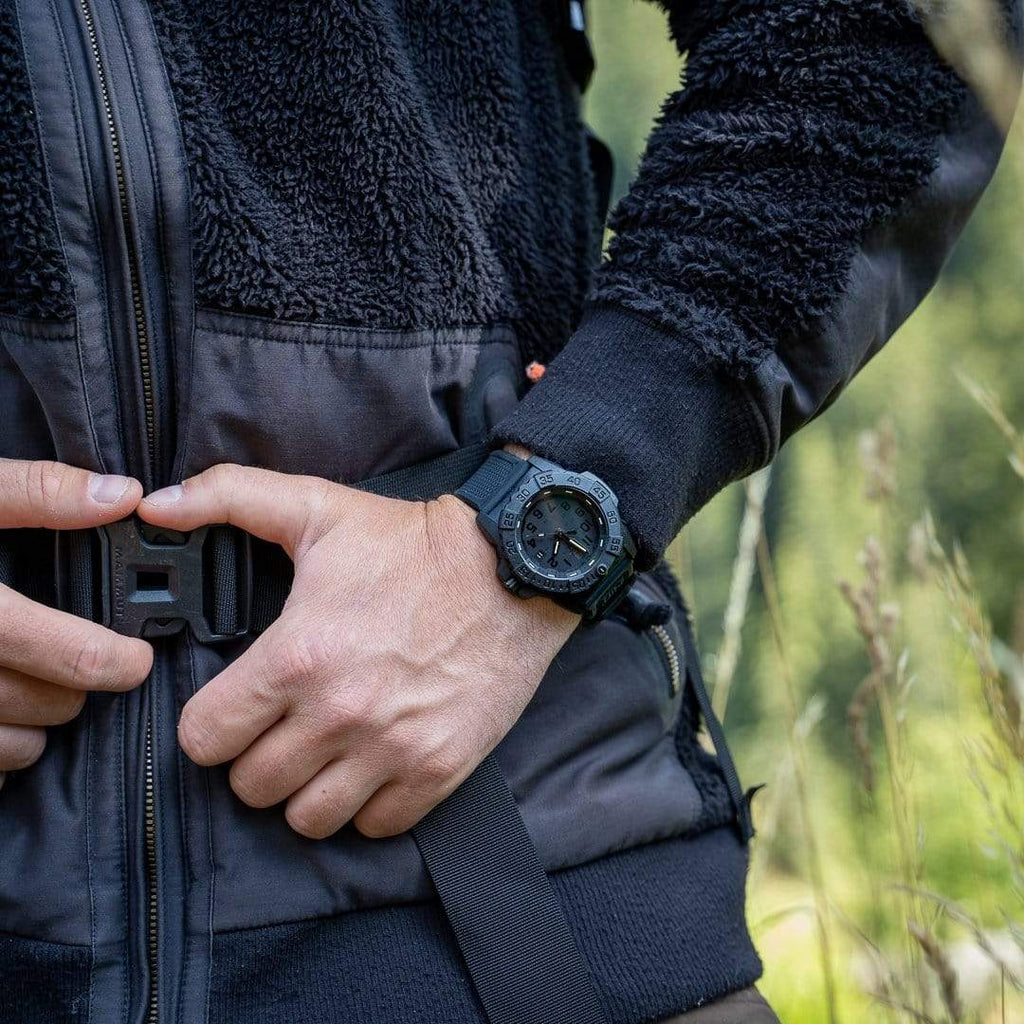 Luminox Navy Seal Mens Watch with Black Dial and Black Strap XS.3501.BO.F