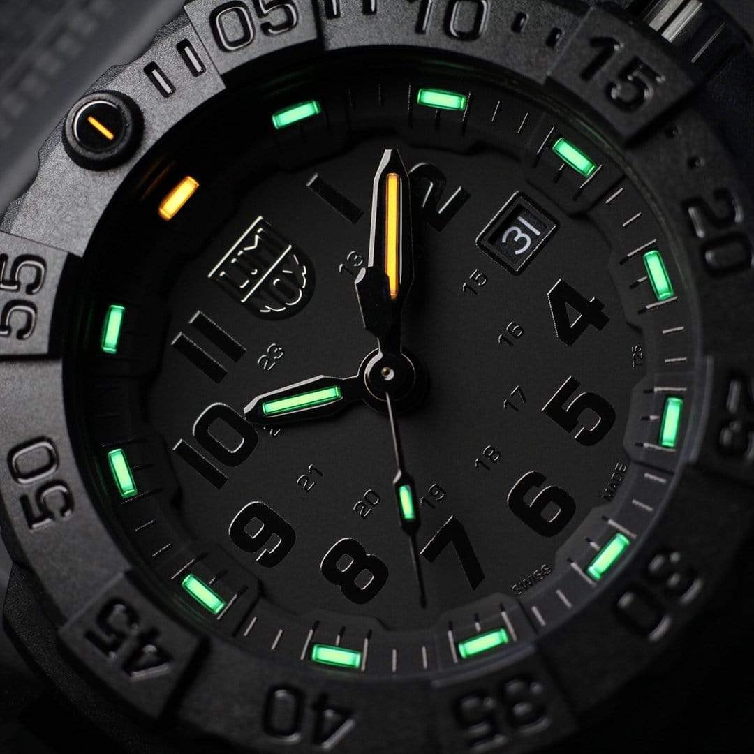 Luminox Navy Seal Mens Watch with Black Dial and Black Strap XS.3501.BO.F