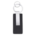 Fred Bennett Black Leather Key Chain with Engravable Tag Y2625