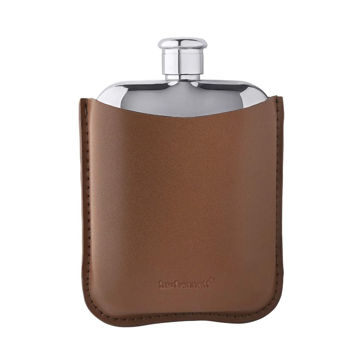 Fred Bennett Hip Flask with Leather Sleeve Y434
