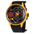The Electricianz Nylon THE AMMETER Gwylio Dynion gyda Strap Lledr Du ZZ-A1A/01