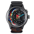 The Electricianz Nylon The Carbon Z Mens Watch with Black Leather Strap ZZ-A1A/03