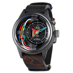 The Electricianz Nylon The Carbon Z Mens Watch with Black Leather Strap ZZ-A1A/03