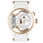 The Electricianz Nylon THE S.NOW Mens Watch with White Leather Strap ZZ-A1C/04