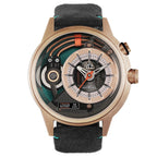The Electricianz SteelZ The Cazino Mens Watch with Grey Leather Strap ZZ-A3C/04