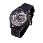 The Electricianz SteelZ DARK Z Mens Watch with Black Rubber Strap ZZ-A3C/05